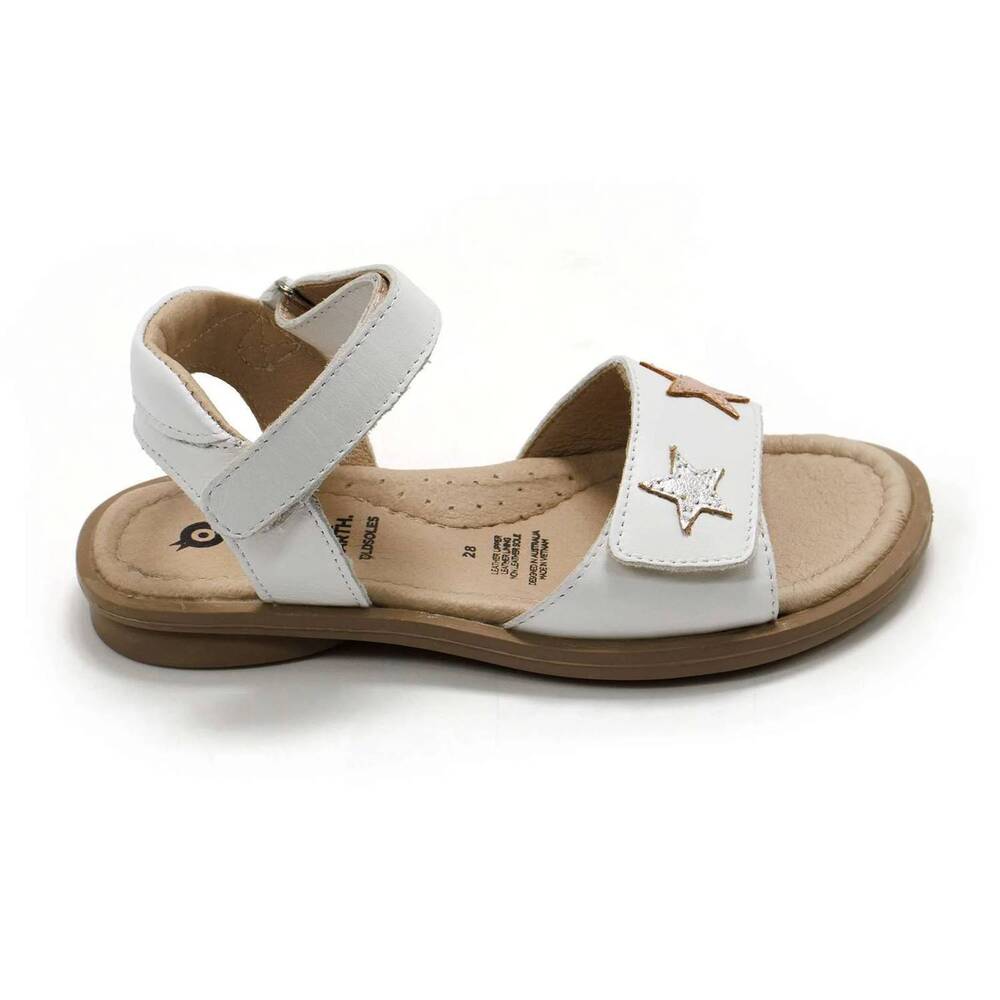 NEW OLDSOLES toddler's dazzle adjustable leather sandals in snow